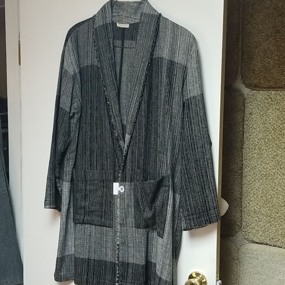Plaid long jacket
